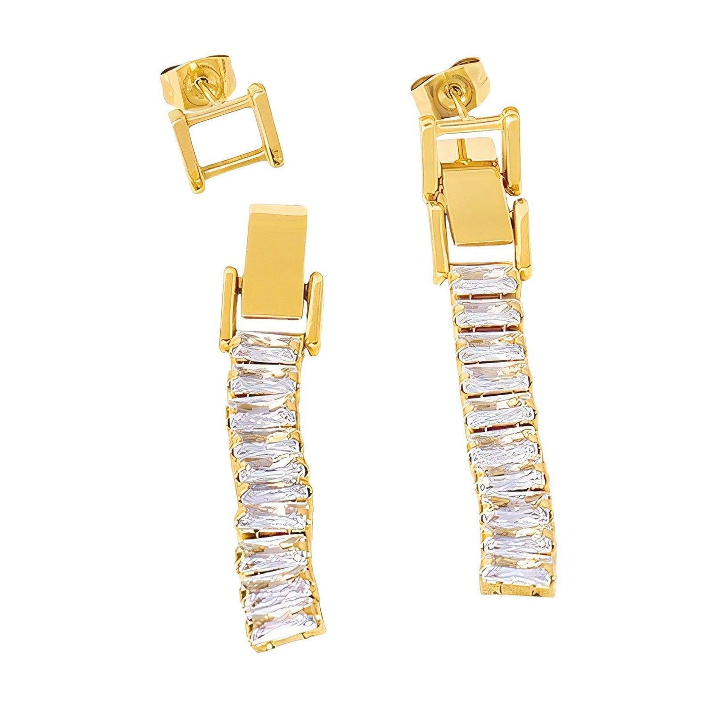 Diamond Drop Earrings| Waterproof Jewelry