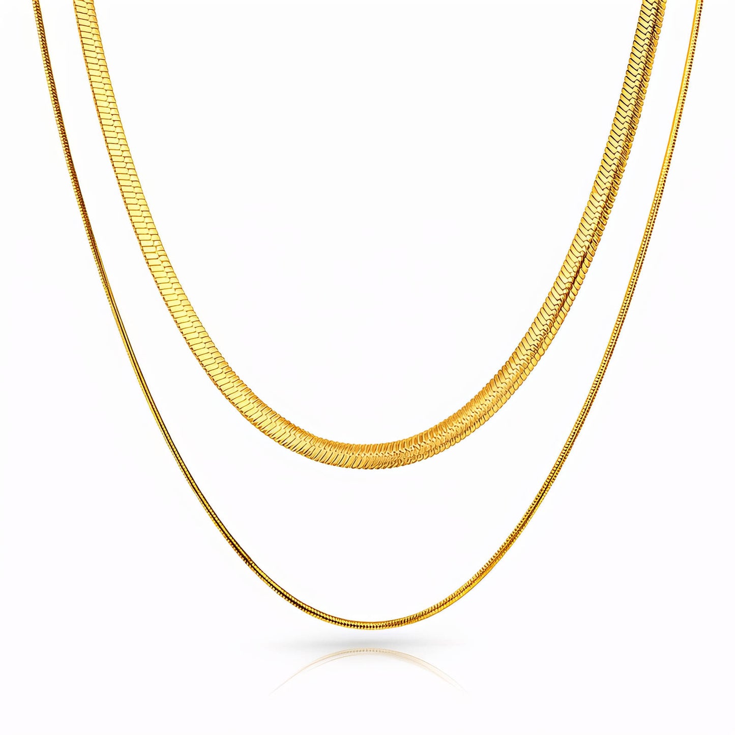 Double Layer Herringbone Necklace