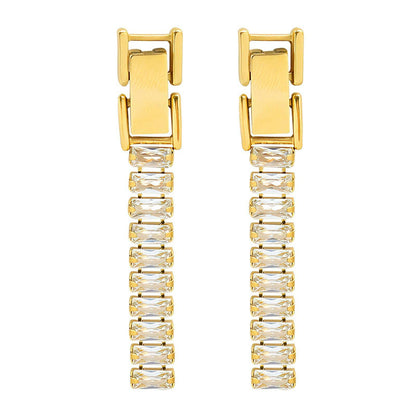 Diamond Drop Earrings| Waterproof Jewelry
