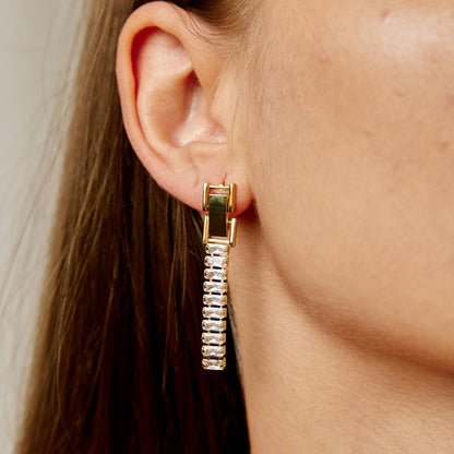 Diamond Drop Earrings| Waterproof Jewelry
