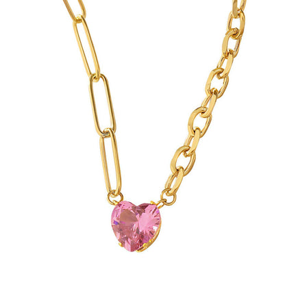 Pink Heart Necklace