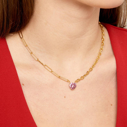 Pink Heart Necklace