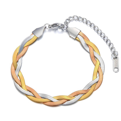 Braided Herringbone Bracelet | Waterproof Jewelry