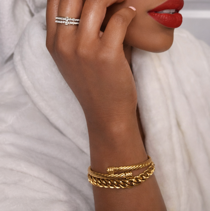 Twisted Cuff Bracelet | Waterproof Jewelry