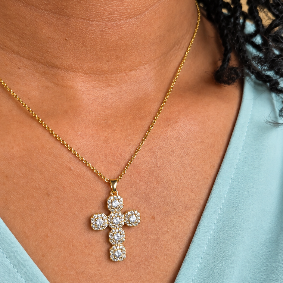 Cross Pendant Necklace - Waterproof Jewelry