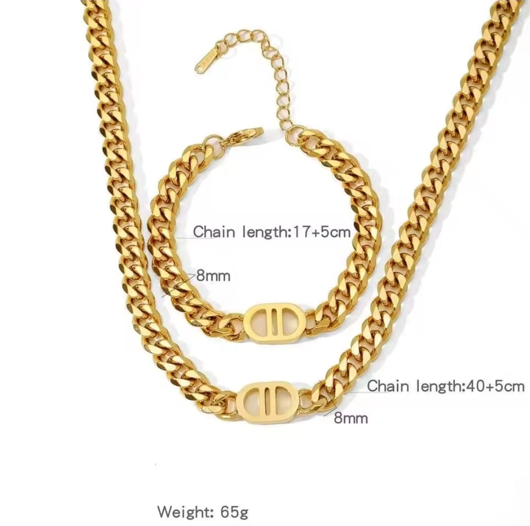 Lena Cuban Chain Bracelet - Waterproof Jewelry