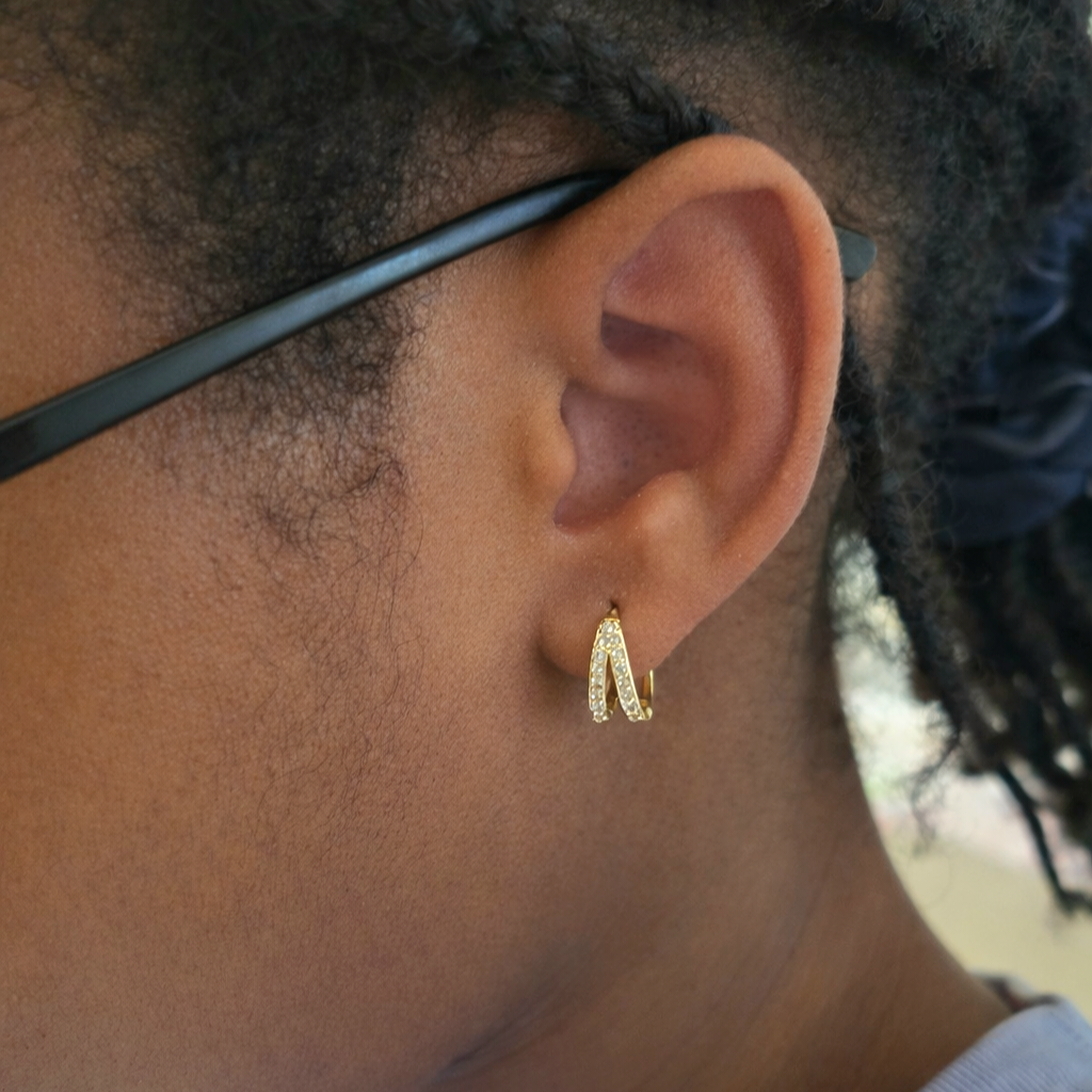 Double Hoop earrings- Tarnish-free Jewelry