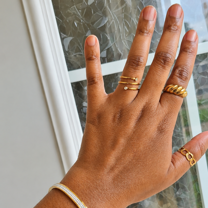 Emma Spiral Ring - Waterproof Jewelry
