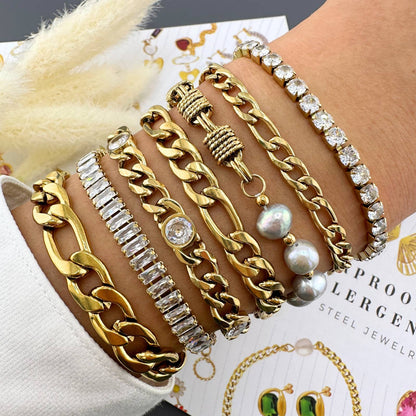 Classic Figaro Chain Bracelet | Waterproof Jewelry