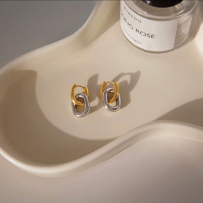 Mixed Link Earrings