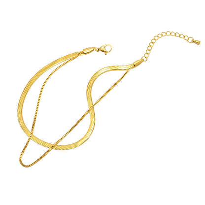 Double Layer Bracelet | Waterproof Gold Jewelry