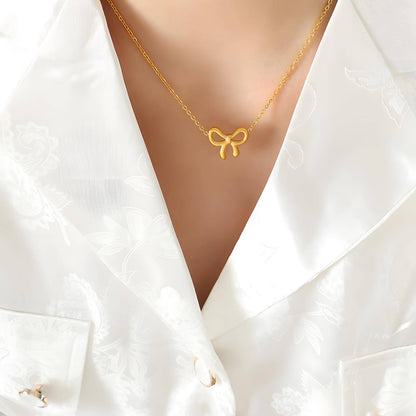 Muna Bow Necklace - Waterproof Jewelry