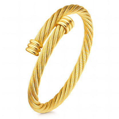 Twisted Cuff Bracelet | Waterproof Jewelry
