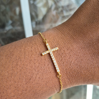 Cross Bracelet | Waterproof Gold Jewelry
