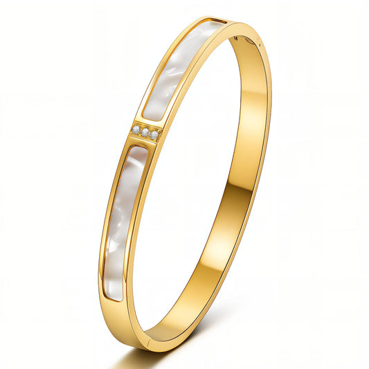Mother-of-pearl Bangle, Waterproof Jewelry