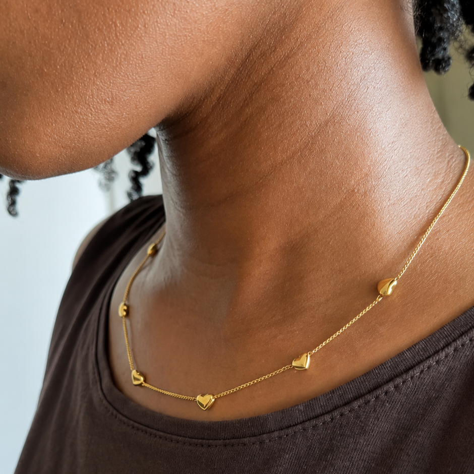 Multi-Heart Necklace – Waterproof Jewelry