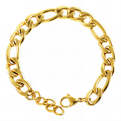 18k gold PVD waterproof bracelet on white background 