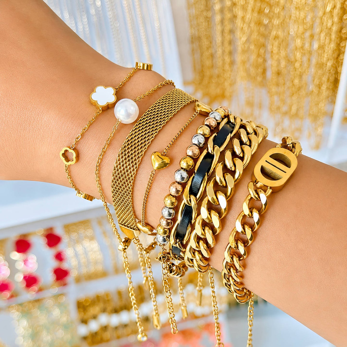 Multi-Heart Bracelet – Waterproof Jewelry