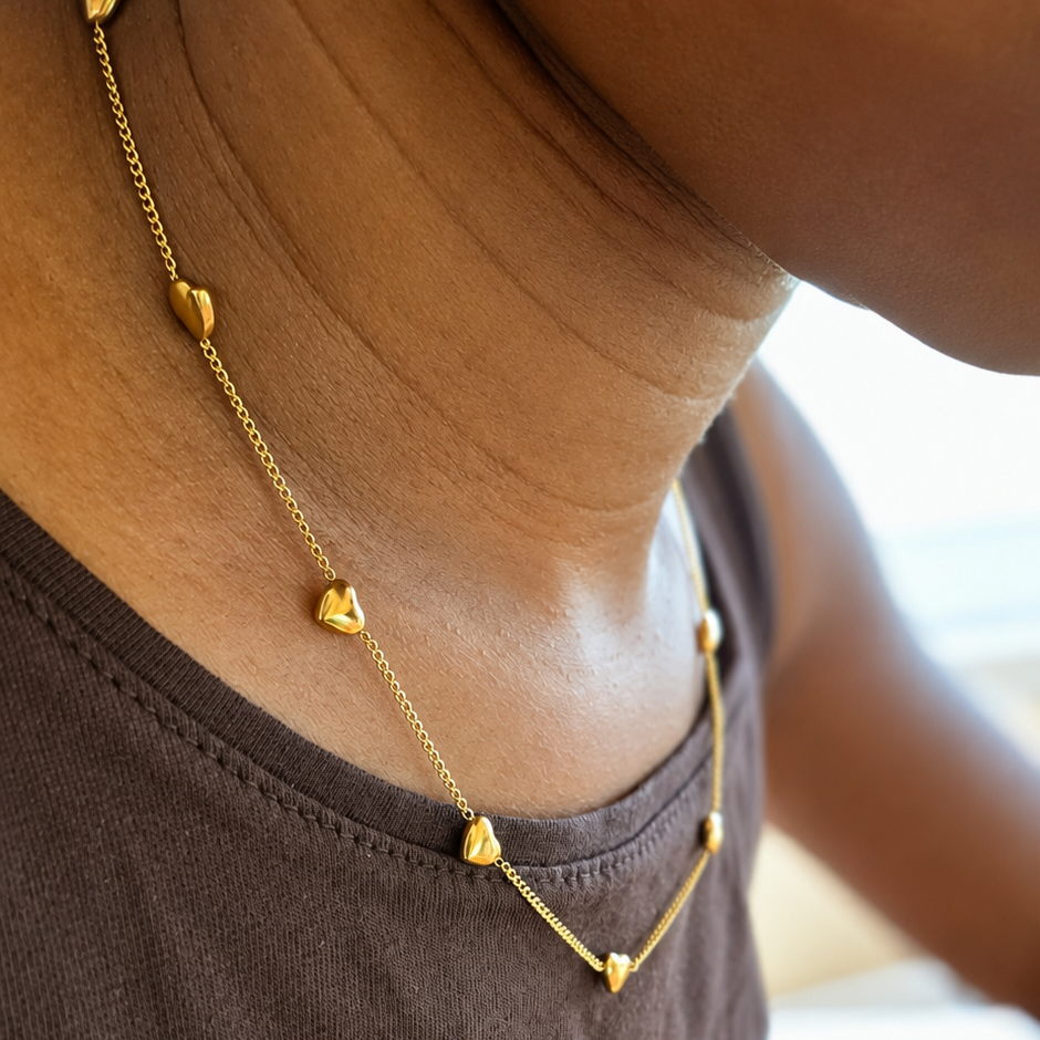 Multi-Heart Necklace – Waterproof Jewelry