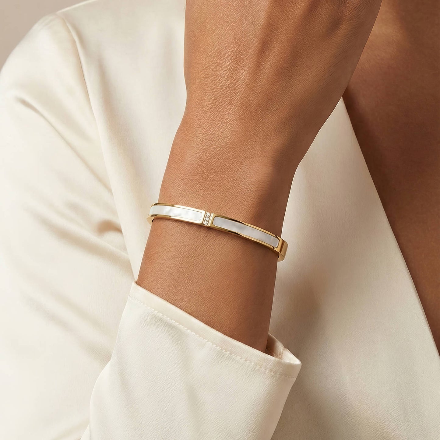 Mother-of-pearl Bangle, Waterproof Jewelry