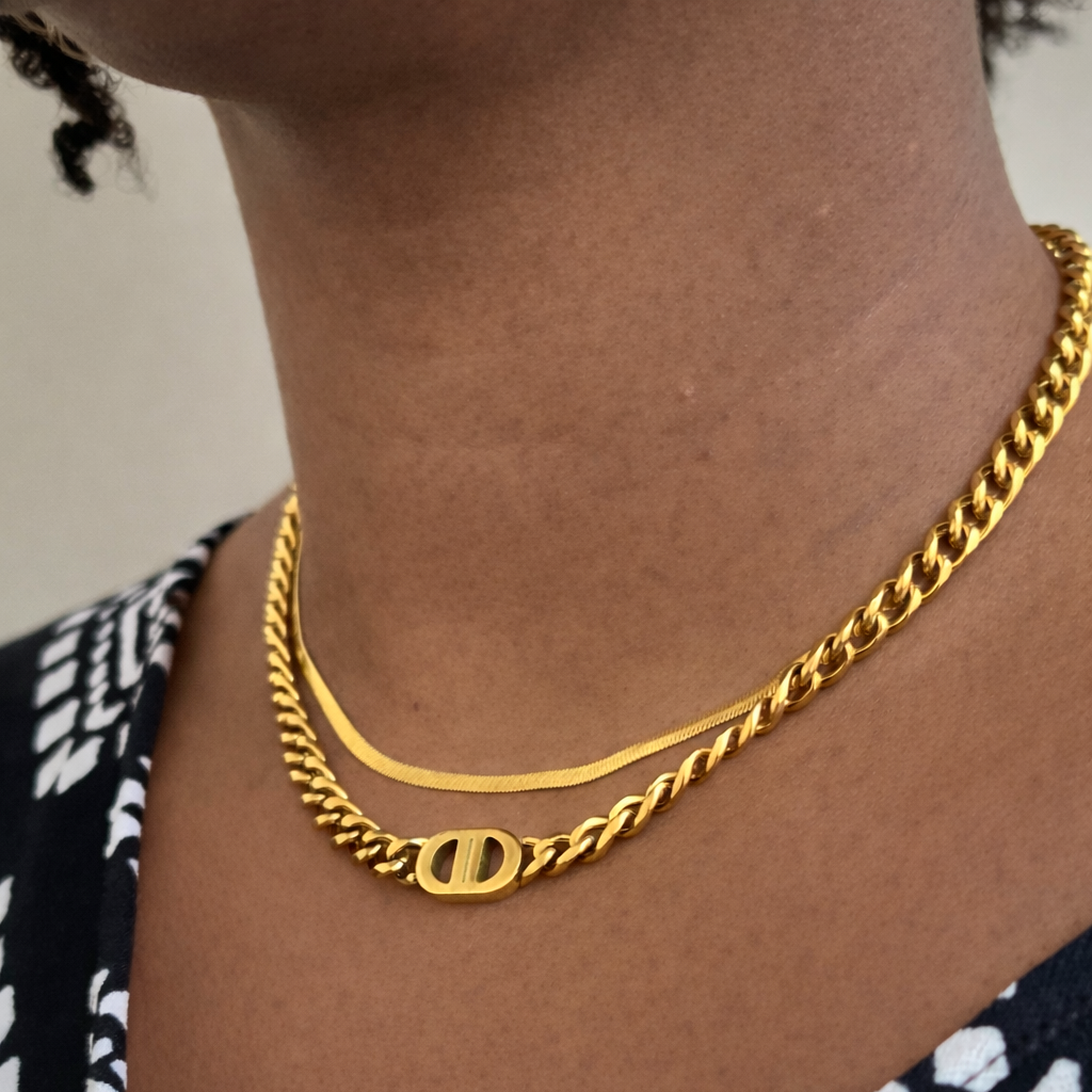 Lena Cuban Necklace - Waterproof Jewelry