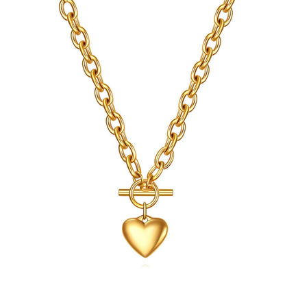 Puffy Heart Necklace - Waterproof Jewelry