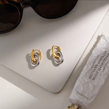 Mixed Link Earrings