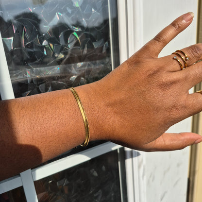 Double Layer Bracelet | Waterproof Gold Jewelry