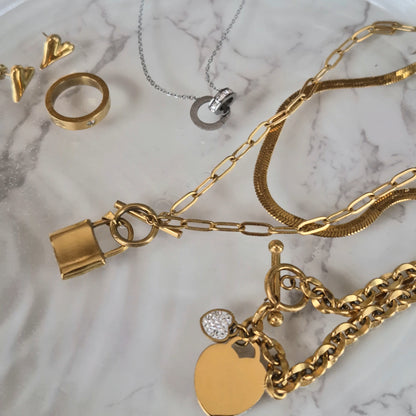 Lock Paperclip Necklace - Waterproof Jewelry