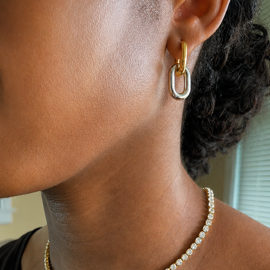Mixed Link Earrings