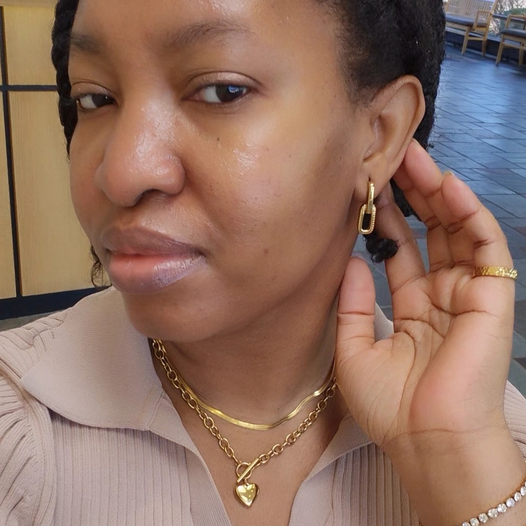 Puffy Heart Necklace - Waterproof Jewelry