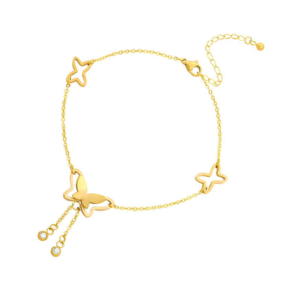 Butterflies Anklet | Waterproof Gold Jewelry