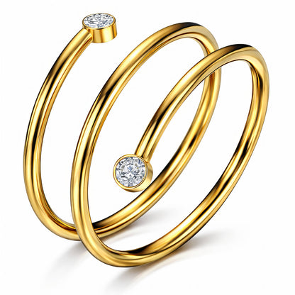 Emma Spiral  Ring - Waterproof Jewelry