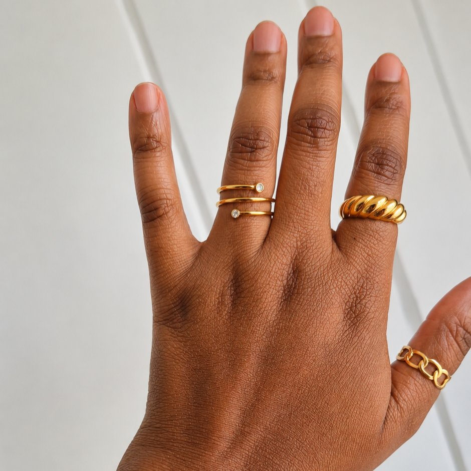 Emma Spiral Ring - Waterproof Jewelry