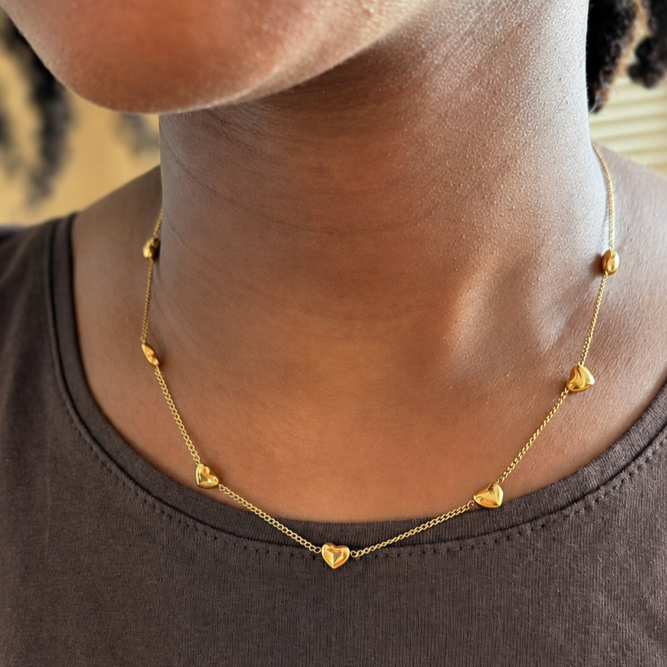 Multi-Heart Necklace – Waterproof Jewelry