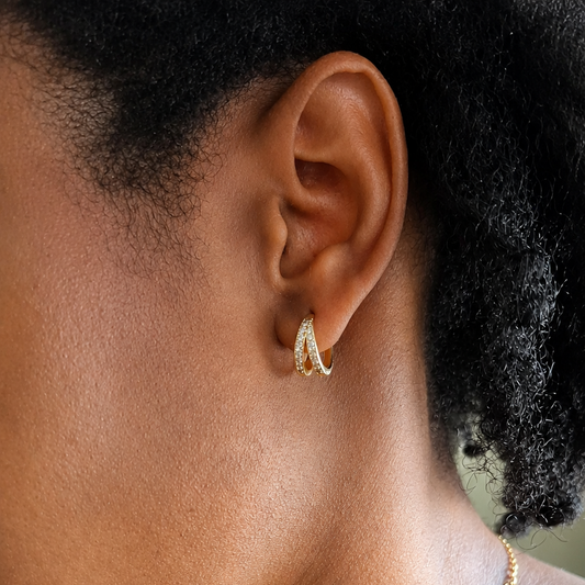 Double Hoop Earrings | Tarnish-resistant
